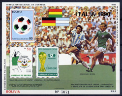 Bolivie Bloc Football CM 90 ** - 1990 – Italia