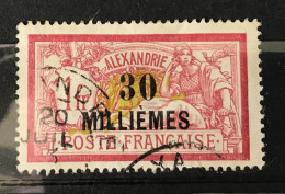 Timbre Oblitéré France  Alexandrie 1921 - Usati