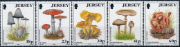 JERSEY Champignons, Champignon, Mushroom, Setas, Yvert N° 633/37 ** MNH - Champignons