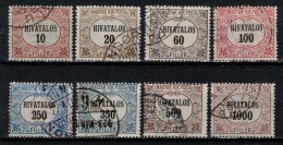 Hongrie 1921 Mi D 1-8 (Yv TS 1-8), Obliteré - Port Dû (Taxe)