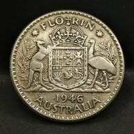 1 FLORIN ARGENT 1946 GEORGE VI AUSTRALIE / AUSTRALIA SILVER - Florin