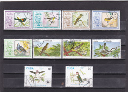 LOT 10 TIMBRES OBLITERES THEME OISEAUX - Collections, Lots & Series