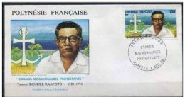 FDC Polynésie   Grands Missionnaires Protestants 07 12 1988. - FDC