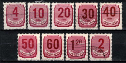 Hongrie 1946 Mi P 179-87y (Yv TT 174-81 Filigr. Etoile), Obliteré - Segnatasse