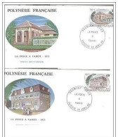 2 FDC Polynésie La Poste à Tahiti 1989. - FDC