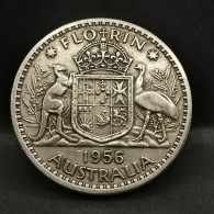 1 FLORIN ARGENT 1956 ELIZABETH II AUSTRALIE / AUSTRALIA SILVER - Florin