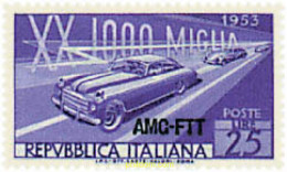 696868 HINGED TRIESTE Zona A 1953 20 CARRERA AUTOMOVILISTICA DE LAS MIL MILLAS - Otros & Sin Clasificación