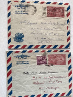 Aérogramme Air Mail India 1968 - 2 Différents - Rhinocéros - Aerogramme