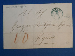 DK 17  ITALIA   BELLE LETTRE   1855   A MAGARINO  ++AFF. INTERESSANT++ + - Ohne Zuordnung