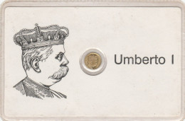 UMBERTO I 1 FOLDER CON PICCOLA MEDAGLIA COMMEMORATIVA IN ORO - MILITARIA - Otros & Sin Clasificación