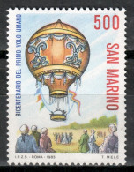 San Marino 1983 / Balloons First Human Flight MNH Primer Vuelo Humano Globos Ballons / Mc06  34-3 - Sonstige (Luft)