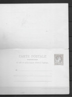 / Monaco: 10c. Brun (bleu) AVEC REPONSE PAYEE (1891) - Postal Stationery