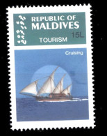 MALDIVES Bateaux à Voile, Voilier, Tourisme. Yvert N°961** MNH - Boten