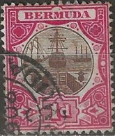 BERMUDA 1902 Dry Dock - 1d. - Brown And Red FU - Bermuda