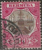 BERMUDA 1902 Dry Dock - 1d. - Brown And Red FU - Bermudes