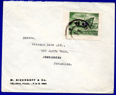 2585. PALESTINE.ISRAEL,JUDAICA,INTERIM PERIOD,VERY NICE COMMERCIAL COVER - Lettres & Documents