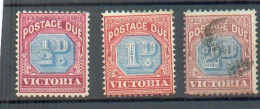 B 205 - VICTORIA - YT Taxe 1 * - 2 * - 3a ° Obli - Mint Stamps