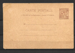 / Monaco: 10c. Brun (chamois)(Prince Albert 1er1892) - Postal Stationery