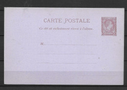 / Monaco:Charles III Carte Postale 10c Brun Sur Lilas Neuve - Entiers Postaux