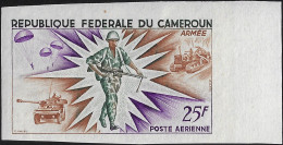 Cameroun 1966 Y&T PA 85. Non Dentelé. Forces Armées, Soldats. Parachutiste - Parachutespringen