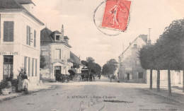 APPOIGNY (Yonne) - Route D'Auxerre - Hôtel Du Fiacre, Calèche, Attelage De Cheval - Voyagé 1906 (2 Scans) - Appoigny