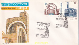 722446 MNH ANDORRA. Admón Española 1987 EUROPA CEPT. ARQUITECTURA MODERNA - Nuevos