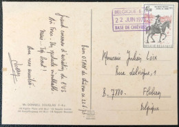 Belgique, Divers Sur Carte Postale, Cachet Belgique / Base De Chievre 22.6.1973 - (B3574) - Covers & Documents