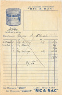 Facture 14x21 - Droguerie, Les Produits D'entretien Ric & Rac - Saint-Brieuc (Côtes Du Nord) 1934 - Chemist's (drugstore) & Perfumery