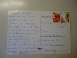 INDONESIA  POSTCARDS  FLOWERS STAMPS  PANGANDARAN WES LAVA - Indonesië