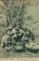 LIBIA / LIBYA - ZANZUR / TRIPOLI - BAMBINE CHE MANGIANO LA PASINA - ANNULLO COMPAGNIA MISTA DEL GENIO - 1914 (12397) - Libye