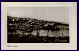 Ref 1633 - Early Real Photo Postcard - Port & Ships Milford Haven - Pembrokeshire Wales - Pembrokeshire