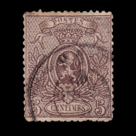 BELGIUM STAMP.1866-67.Coat Arms.5c.Scott 26b.USED. - 1866-1867 Petit Lion