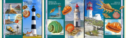 Liberia 2023, Shells And Lighthouses, 3val In BF+2BF - Faros