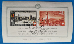 1942 Zu B 19 PRO PATRIA Obl. THAL (SG) 14.7.42 SBK 250 CHF Voir Description - Blocs & Feuillets