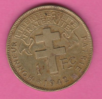 Afrique Equatoriale Française Libre- 1942 - 1 Franc - Französisch-Äquatorialafrika