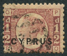 CHYPRE - YVERT 1 - 1/2 PENNY PLANCHE 15 OBLITERE - Cyprus (...-1960)