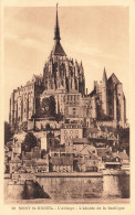 FRANCE - Le Mont St Michel - L'Abbaye - L'Abside De La Basilique - Vue Générale - Carte Postale Ancienne - Le Mont Saint Michel