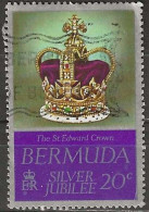 BERMUDA 1977 Silver Jubilee -  20c. - St Edward's Crown FU - Bermuda