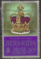 BERMUDA 1977 Silver Jubilee -  20c. - St Edward's Crown FU - Bermudes