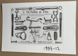 J. DUNOIS, Vincennes - Accessoires Cycles - 15x10 Cm (REPRO PHOTO! Zie Beschrijving, Voir Description, See Description)! - Cycling
