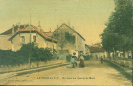 CPA CP [38] Isère La Tour Du Pin Un Coin Du Champ De Mars E Vialatts Photo Oyonnax Ain 19 8 1908 - La Tour-du-Pin