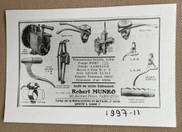 Robert MUNRO, Paris - Accessoires Cycles - 15x10 Cm (REPRO PHOTO ! Zie Beschrijving, Voir Description, See Description)! - Radsport