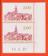 28578 / ⭐ Coin Daté  Y & T 2162 Paire SAINT-EMILION St 2,60 Frc Date 19.09.81 Y-T Y&T 1981 - 1980-1989