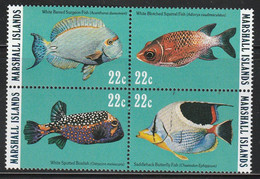 MARSHALL - N°92/5 ** (1985) Poissons - Marshalleilanden