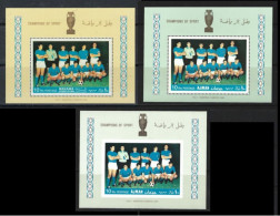 ● MANAMA / AJMAN 1968 ֍ Calcio ● Champions Of Sport Football ֍ ITALIA ● 3 BF Dentellato E NON ● N. ? ● Lotto N. 2235 ️● - Manama