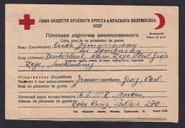 RUSSIA SSSR - Prisoners Mail Sent From Camp For War Prisoners In Russia. Sent 21.11.1945. Via Red Cross In ... / 2 Scans - Autres & Non Classés