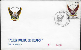 Équateur Ecuador 1993 Y&T 1268 Sur FDC. Hommage à La Police Nationale - Polizei - Gendarmerie