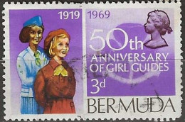 BERMUDA 1969 50th Anniversary Of Girl Guides - 3d Brownie And Guide FU - Bermudes