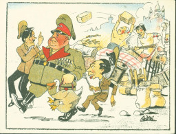 CP Politique Satirique Guerre 40 Carte Propagande Libération Résistants Chassant Hitler Goebbels Hermann Göring Goering - Guerre 1939-45