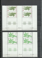 TAAF Blocs De 4 Coins  Datés N°118 Et 119 Flore Poa Cookii Et Neuropogon Taylory Neufs * * B/TB Voir Scans Soldé ! ! ! - Unused Stamps
